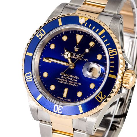 rolex 2 tone blue face submariner|rolex submariner blue bezel price.